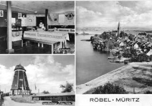 Röbel/Müritz. Erdholländer u.a. Ansichten, Ansichtskarte