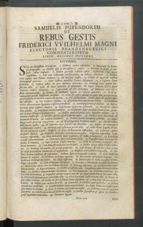 Liber decimus septimus.