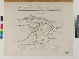 Prospect der Stadt Hadersleben und Situations Charte der Koppel der weyland Herr Cantzelei Raths Paudii so wie selbige Inhalts der angezogenen Documenten
