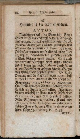 48. Hinunter ist der Sonnen Schein.