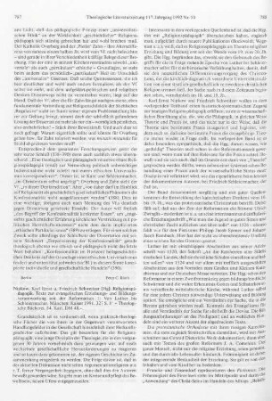 787-789 [Rezension] Von Luther bis Schleiermacher