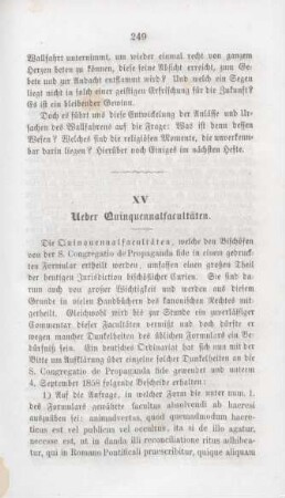 249-253 Ueber die Quinquennalfacultäten