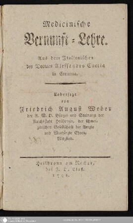 Medicinische Vernunft-Lehre