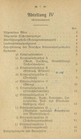 Abteilung IV. Kriminalpolizei