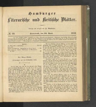 No. 33. 24. April 1852
