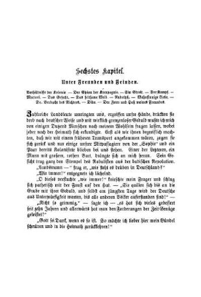 Sechstes Kapitel. Unter Freunden und Feinden.