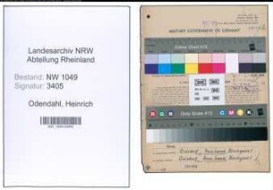 Entnazifizierung Heinrich Odendahl , geb. 16.09.1894 (Beamter)