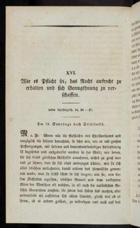 518-527, XVI. Wie es Pflicht sei, das Recht aufrecht zu erhalten...