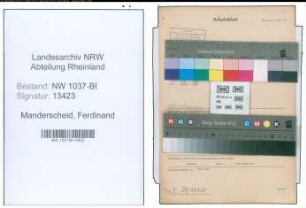 Entnazifizierung Ferdinand Manderscheid , geb. 19.03.1907 (Maler)
