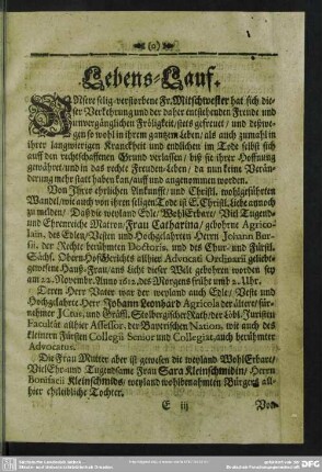 Lebenslauf : Lebens-Lauf