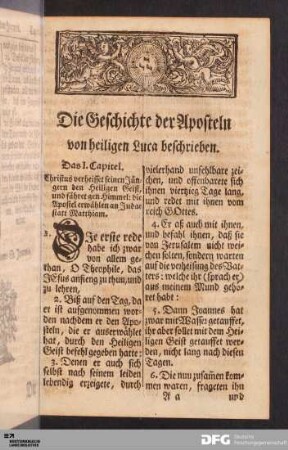 Die Geschichte der Aposteln von heiligen Luca beschrieben.
