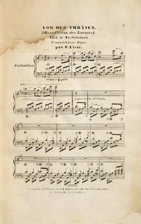 Lob der Thränen : Lied