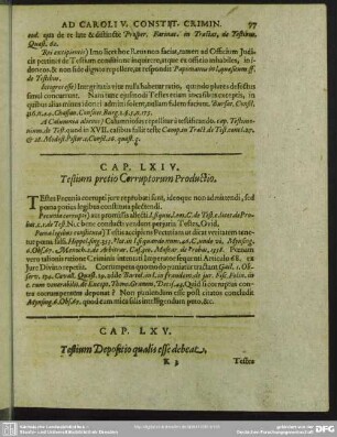 Cap. LXV. Testium Depositio qualis esse debeat