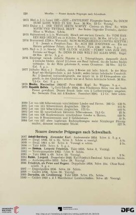 Neuere deutsche Prägungen nach Schwalbach (Nr. 2087-2323)