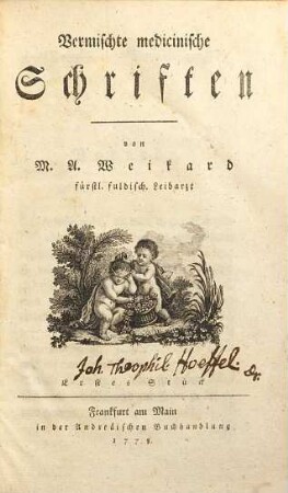 Vermischte medicinische Schriften, 1
