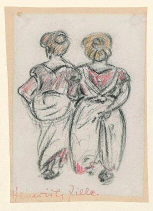 Zwei Frauen in Rückenansicht