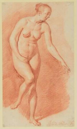 Nackte stehende weibliche Figur