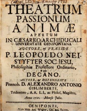 Theatrum Passionum Animæ