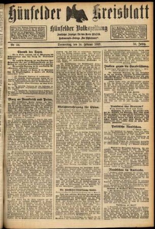 Ausgabe vom Donnerstag, den 24. Februar 1927.