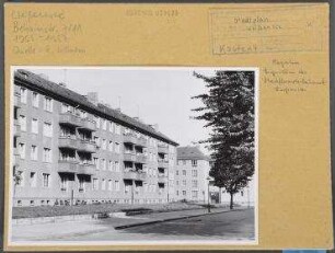 Straßenansicht. Berlin, Weißensee, Behaimstraße (vor 1951 Wilhelmstraße) 7-11