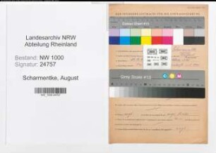 Entnazifizierung August Scharmentke, geb. 15.09.1892 (Polizeibeamter)