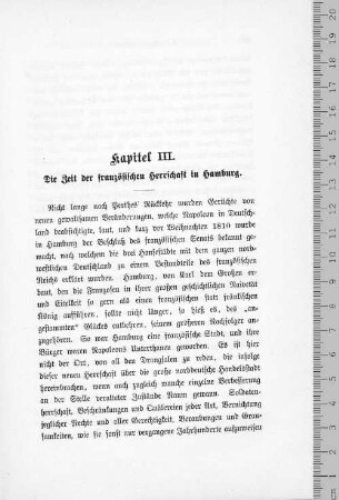 Kapitel III. Die Zeit der französischen Herrschaft in Hamburg.