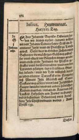 Iulius, Heuwmonat. Hat xxxi. Tag.