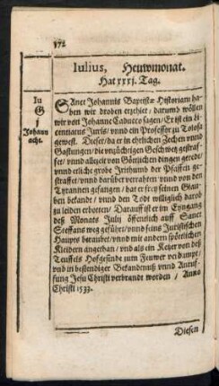 Iulius, Heuwmonat. Hat xxxi. Tag.