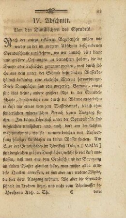 IV. Abschnitt. Von den Dunstlöchern des Sprudels