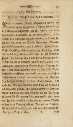 IV. Abschnitt. Von den Dunstlöchern des Sprudels