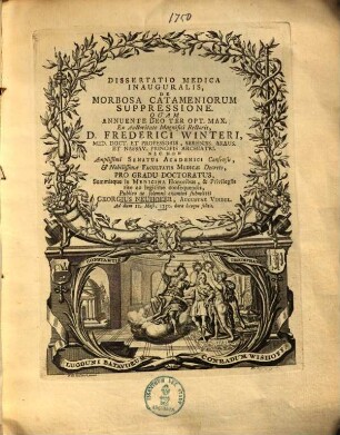 Dissertatio Medica Inauguralis, De Morbosa Catameniorum Suppressione