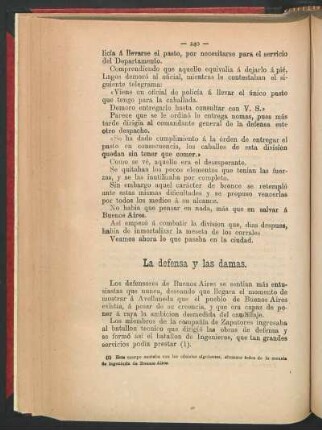 La defensa y las damas