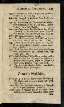 235-342, Gedruckte Musikalien.