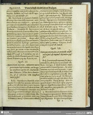 Quaest. LI. Num etiam Sacerdos, infantem morti proximum baptizaturus, ...