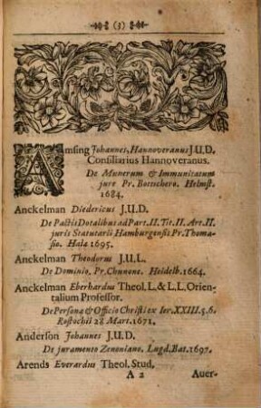 Hamburgum literatum anni ..., 1701 : Calendis Februarii editum