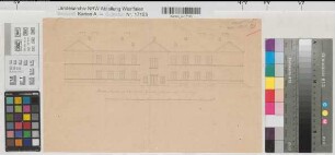 Arnsberg (Arnsberg) Oberlandesgericht (Landgericht) hintere Ansicht 1.H. 19.Jh. 100 Fuß = 18,8 cm 24 x 39 Druck Staatshochbauamt Soest-Arnsberg