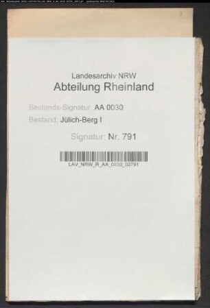 BURSCHEID, Kreis SOLINGEN-LENNEP, Pfarrei