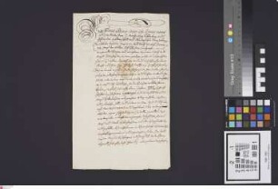Babenhausen: Anweisung des Grafen Friedrich Casimir v. Hanau an Johann Philipp Graf zu Hanau auf Stadt Amt Babenhausen.