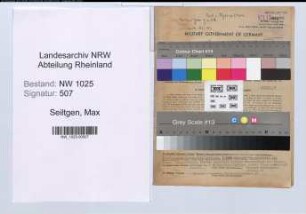Entnazifizierung Max Seiltgen , geb. 01.01.1898 (Vertreter)