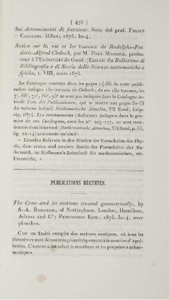Publication récentes.