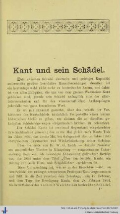 Kant und sein Schädel
