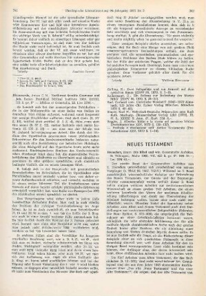 342-344 [Rezension] Haenchen, Ernst, Die Bibel und wir