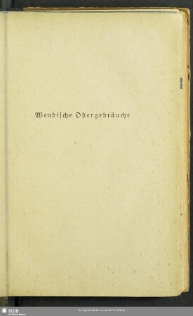 Wendische Ostergebräuche