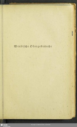 Wendische Ostergebräuche