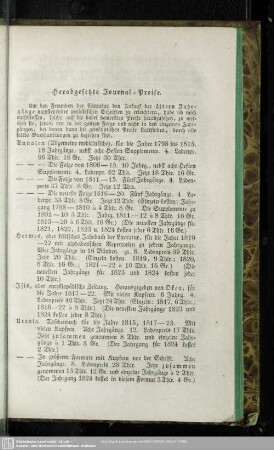 Herabgesetzte Journal-Preise