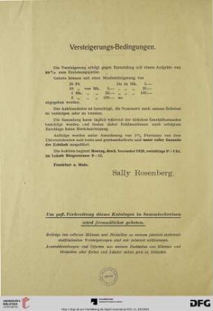 Versteigerungs-Bedingungen