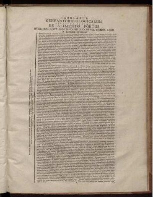 Tabularum Geneanthropologicarum Vigesima Secunda De Alimento Foetus Sitne Hoc Iuxta Cum Sanguine Succus Vel Liquor Alius A Sangine Diversus?
