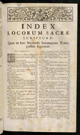 Index Locorum Sacrae Scripturae