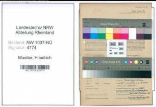 Entnazifizierung Friedrich Mueller , geb. 26.02.1890 (Landarbeiter)