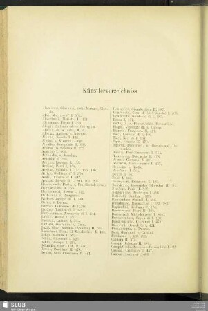 Künstlerverzeichnis